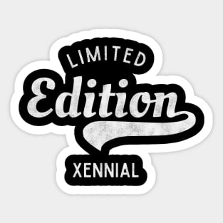 Limited Edition Xennial Vintage Design Sticker